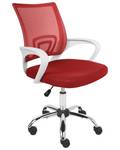 Chaise de bureau SOLID Rouge - Argenté - Blanc