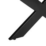 Table basse marron/noir 110x70cm pieds X Noir - Marron - Métal - Bois massif - 70 x 40 x 110 cm