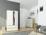 Armoire S90 2T 2S CLP Chêne clair - Imitation chêne clair - Blanc