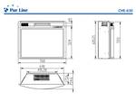 Elektrischer Kamin CHE-630 Schwarz - Glas - 76 x 61 x 25 cm