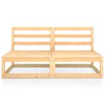 Mittelsofa Braun - Massivholz - Holzart/Dekor - 70 x 67 x 70 cm