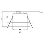 Einbaustrahler A-354049 Kunststoff - 4 x 1 x 4 cm