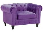 Sessel CHESTERFIELD Eiche Dunkel - Violett - 110 x 70 x 75 cm