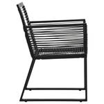 Gartenstühle 2er Set D2791 Schwarz - Rattan - 77 x 42 x 57 cm