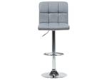 Barhocker MARION 2er Set Grau - Hellgrau - Silber