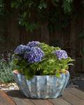 Outdoor Blumentopf OSTRYA Blau - Keramik - 51 x 24 x 51 cm