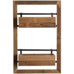 Double jardinière murale en bois Lofty Bois massif - 48 x 73 x 15 cm