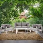 Gartensofa RAMBE Hellgrau - Weiß - Breite: 150 cm