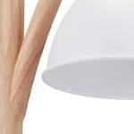 Lampe de table avec abat-jour suspendu Marron clair - Blanc