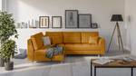 Ecksofa Amber Gelb - Massivholz - Textil - Holzart/Dekor - Holz teilmassiv - 231 x 81 x 161 cm