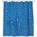 Duschvorhang Tautropfen 180 x 200 cm Blau - Textil - 180 x 200 x 200 cm
