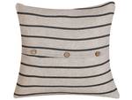 Coussin décoratif CYNARA Beige - Noir - Fibres naturelles - 43 x 6 x 43 cm