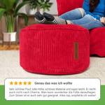 Sitzsack-Hocker Pouf "Cord" 45x25cm Rot