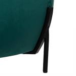 Velours-Sitzhocker CALABAZA, Ø 44 cm Grün - Textil - 44 x 35 x 44 cm