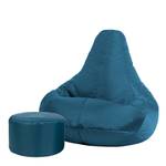 Recliner Gaming Sitzsack + Hocker Nachtblau