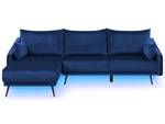 3-Sitzer Sofa VARDE Schwarz - Blau - Marineblau