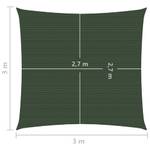 Voile solaire 3006391-4 Vert foncé - 300 x 300 cm