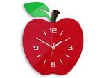 Wanduhr Apfel Rot - Glas - 28 x 33 x 4 cm