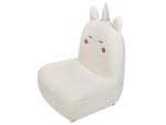 Chaise pour enfant LULEA Blanc crème - Chêne clair - Blanc