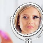 Vergr枚脽erung stehend Kosmetikspiegel