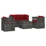 Garten-Lounge-Set (5-teilig) 3005334 Grau - Rotbraun