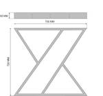 Tischgestell Metall ma21 Schwarz - Metall - 70 x 72 x 3 cm