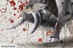Acrylbild handgemalt Stier gegen Matador