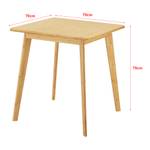 Table de salle à manger Närpes carrée Beige - Bambou - 70 x 75 x 70 cm