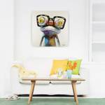 Acrylbild handgemalt Sei kein Frosch Massivholz - Textil - 80 x 80 x 4 cm