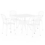 Bistroset (5-teilig) 3011685-2 Weiß - Metall - 90 x 73 x 90 cm