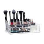 Organiseur de maquillage 16 compartiment Noir - Matière plastique - 28 x 10 x 18 cm