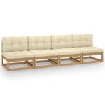 Gartensofa (4-teilig) 3009883-2 Dunkelbraun