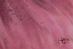 Bild handgemalt Leidenschaftlicher Tanz Pink - Massivholz - Textil - 80 x 80 x 4 cm