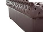 Canapé 3 places CHESTERFIELD Marron - Marron foncé - 195 x 70 x 75 cm