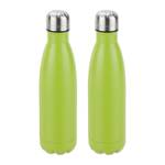 Gourde inox bouteille eau verte lot de 2 Noir - Vert - Argenté