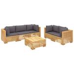 Garten-Lounge-Set 3028565-9 (6-teilig) Grau - Massivholz - Holzart/Dekor - 69 x 60 x 69 cm