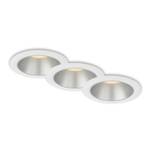 LED Einbauleuchten-Set,weiß-silber, 3x Silber - Weiß