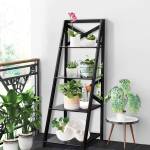 Lot de 2 Etagere TI88218 Noir - Bois manufacturé - 51 x 143 x 46 cm