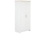 Armoire SELLIN Marron - Blanc - Bois manufacturé - 79 x 180 x 52 cm