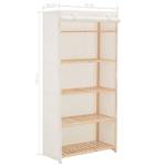 Armoire 297467 Blanc - Textile - Bois/Imitation - 40 x 170 x 79 cm