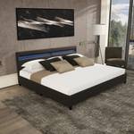 LED Bett NUBE Schwarz - Kunststoff - Kunstleder - 208 x 85 x 214 cm