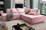 Ecksofa SAMU Stoff Pink - Ecke davorstehend rechts