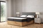 Boxspringbett LOLLY3 Hochglanz Schwarz - Breite: 169 cm - H3