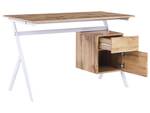 Schreibtisch ASHLAND Braun - Weiß - Holzwerkstoff - 120 x 74 x 60 cm