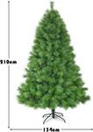 210cm Künstlicher Weihnachtsbaum Grün - Kunststoff - 134 x 210 x 134 cm