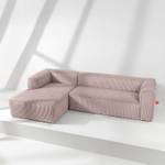 Ecksofa FEROX Pink - Armlehne beidseitig montierbar - Ecke davorstehend links - Ottomane davorstehend links