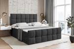 Boxspringbett RICAR-Z Schwarz - Breite: 140 cm - H3