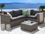 Lounge Set AVOLA 2-tlg Grau - Polyrattan - 212 x 77 x 144 cm