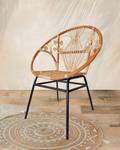 Timea - 2 chaises Marron - Rotin - 68 x 89 x 72 cm