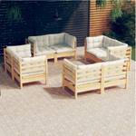 Garten-Lounge-Set Cremeweiß